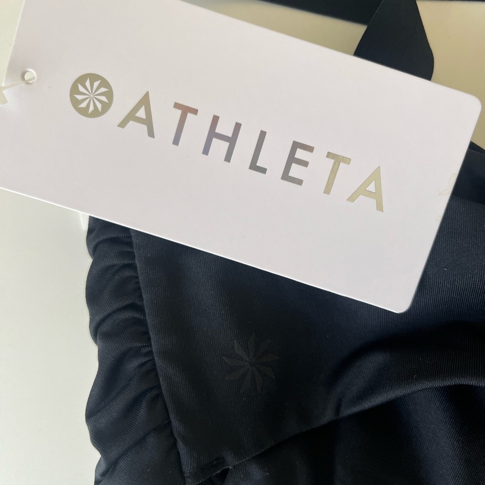 Athleta Square Neck V Black Bikini Top NWT - Picture 9 of 9